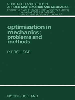 cover image of Optimization in Mechanics